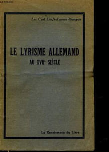LE LYRISME ALLEMAND AU 17° SIECLE