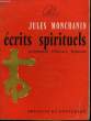 JULES MONCHANIN ECRITS SPIRITUELS. DUPERRAY EDOUARD