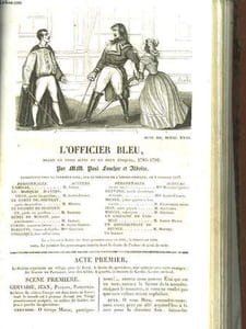 L'OFFICIER BLEU - DRAME EN 3 ACTES ET EN 2 EPOQUES - 1785 - 1792