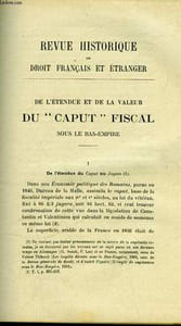 "DE L'ETENDUE ET DE LA VALEUR DU ""CAPUT"" FISCAL SOUS LE BAS-EMPIRE"