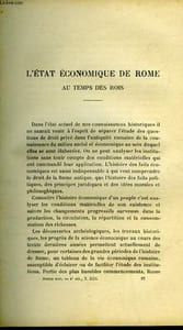L'ETAT ECONOMIQUE DE ROME AU TEMPS DES ROIS - LA PREUVE DU SERVAGE EN CHAMPAGNE