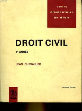 DROIT CIVIL - 1° ANNEE. CHEVALLIER JEAN-JACQUES