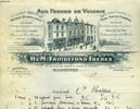 1 FACTURE ANCIENNE - AUX FORGES DE VULCAIN - MAISON A. FROIDEFOND - H. M. FROIDEFOND FRERES. FROIDEFOND FRERES