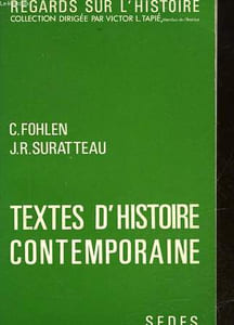 1- SCIENCES AUXILIAIRES DE L'HISTOIRE - TEXTES D'HISTOIRE CONTEMPORAINE