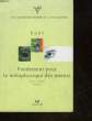 FONDEMANT POUR LA METAPHYSIQUE DES MOEURS. KANT