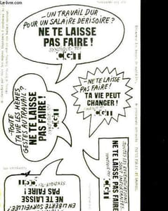 1 PLANCHE DE 5 BULLES BANDE-DESSINE - CGT