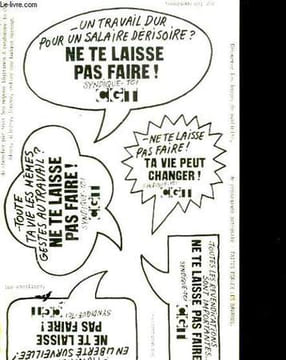 1 PLANCHE DE 5 BULLES BANDE-DESSINE - CGT. COLLECTIF