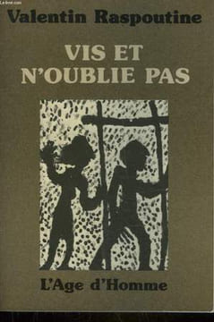 VIS ET N'OUBLIE PAS. RASPOUTINE VALENTIN