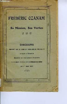 SA MISSION, SES VERTUS. OZANAM Frédéric