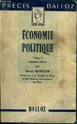 ECONOMIE POLITIQUE Tome I. GUITTON Henri