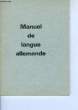 MANUEL DE LANGUE ALLEMANDE. COLLECTIF