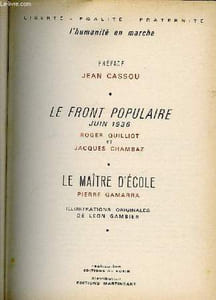 LE FRONT POPULAIRE 1936/LE MAÎTRE D'ECOLE