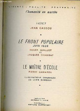 LE FRONT POPULAIRE 1936/LE MAÎTRE D'ECOLE. COLLECTIF/GAMARRA Pierre