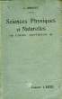 SCIENCES PHYSIQUES ET NATURELLES, COURS SUPERIEURS, CC, CANDIDATS AU BREVET ELEMENTAIRE. BRISSET L.