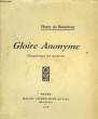 GLOIRE ANONYME (ESQUISSES DE GUERRE). BUSSEROUX HENRY DE
