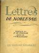 LETTRES DE NOBLESSE. CURNONSKY, LEGRAND EDY