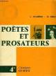 POETES ET PROSATEURS, 4e. PALMERO J., DENUX R.