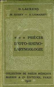 PRECUS D'OTO-RHINO-LARYNGOLOGIE
