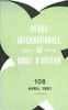REVUE INTERNATIONALE DU DROIT D'AUTEUR, N&deg; 108, AVRIL 1981. COLLECTIF