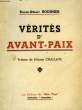 VERITES D'AVANT-PAIX. BODINIER RAOUL-ALBERT