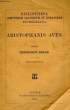 ARISTOPHANIS AVES. ARISTOPHANE, Par Th. BERGK