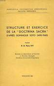 STRUCTURE ET EXERCICE DE LA 'DOCTRINA SACRA', D'APRES DOMINIQUE SOTO (1495-1560). EYT PETRO, R. D.