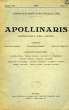 APOLLINARIS, COMMENTARIUS IURIS CANONICI, ANNUS VIII, N° 4, 1935. COLLECTIF
