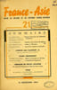 FRANCE-ASIE, REVUE DE CULTURE ET DE SYNTHESE FRANCO-ASIATIQUE, 3e ANNEE, N&deg; 21, DEC. 1947. COLLECTIF