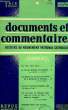 DOCUMENTS ET COMMENTAIRES, DOSSIERS DU MOUVEMENT PATRONAL CATHOLIQUE, N° 84, JAN. 1939. COLLECTIF