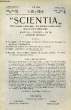 SCIENTIA, YEAR XV, VOL. XXX, N° CXIV-10, SERIE II, 1921, RIVISTA INTERNAZIONALE DI SINTESI SCIENTIFICA, REVUE INTERNATIONALE DE SYNTHESE SCIENTIFIQUE, ...