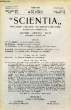 SCIENTIA, YEAR XV, VOL. XXX, N° CXVI-12, SERIE II, 1921, RIVISTA INTERNAZIONALE DI SINTESI SCIENTIFICA, REVUE INTERNATIONALE DE SYNTHESE SCIENTIFIQUE, ...