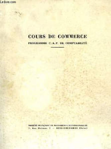COURS DE COMMERCE, PROGRAMME CAP DE COMPTABILITE