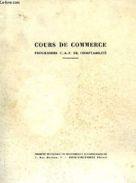 COURS DE COMMERCE, PROGRAMME CAP DE COMPTABILITE. COLLECTIF