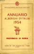 ANNUARIO ALBERGHI D'ITALIA, 1954, PROVINCIA DI ROMA. COLLECTIF