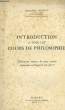 INTRODUCTION A TOUS LES COURS DE PHILOSOPHIE. BONNET GEORGES