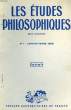 LES ETUDES PHILOSOPHIQUES, N° 1, JAN.-MARS 1959, EXTRAIT, MORALE ET LIBERTE. BASTIDE GEORGES