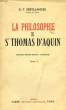 LA PHILOSOPHIE DE S. THOMAS D'AQUIN, TOME II. SERTILLANGES A-D