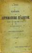 ESSAIS DE LITTERATURE ITALIENNE. FINZI G.