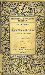SAVONAROLA, STUDIO DI UN'ANIMA