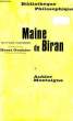MAINE DE BIRAN, OEUVRES CHOISIES. BIRAN MAINE DE
