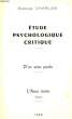 ETUDE PSYCHOLOGIQUE CRITIQUE, D'UN SENS PERDU, L'AME NOIRE (SUITE). CHARLES SIMONE
