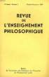 REVUE DE L'ENSEIGNEMENT PHILOSOPHIQUE, 8e ANNEE, N° 1, OCT.-NOV. 1957. COLLECTIF