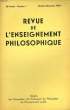 REVUE DE L'ENSEIGNEMENT PHILOSOPHIQUE, 10e ANNEE, N° 1, OCT.-NOV. 1959. COLLECTIF