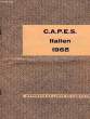 CAPES ITALIEN, 1965, RAPPORTS DE JURYS DE CONCOURS. LATTES M. S.