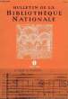 BULLETIN DE LA BIBLIOTHEQUE NATIONALE, 6e ANNEE, N° 1, MARS 1981. COLLECTIF