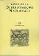 BULLETIN DE LA BIBLIOTHEQUE NATIONALE, 7e ANNEE, N° 23, PRINTEMPS 1987. COLLECTIF