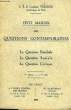 PETIT MANUEL DES QUESTIONS CONTEMPORAINES: LA QUESTION FAMILIALE, LA QUESTION SOCIALE, LA QUESTION CIVIQUE. VERDIER CARD.