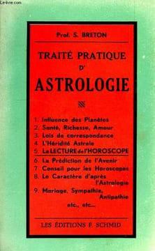 TRAITE PRATIQUE D'ASTROLOGIE. BRETON Prof. S.