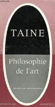 PHILOSOPHIE DE L'ART. TAINE HIPPOLYTE