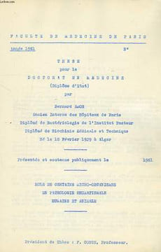 THESE POUR LE DOCTORAT EN MEDECINE (DIPLOME D'ETAT), ROLE DE CERTAINS MICRO-ORGANISMES EN PATHOLOGIE RHUMATISMALE HUMAINE ET ANIMALE. AMOR BERNARD